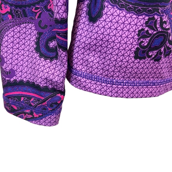 Athleta: Purple and Pink, Paisley, Athletic, long sleeve shirt,thumb hol… - Picture 4 of 16